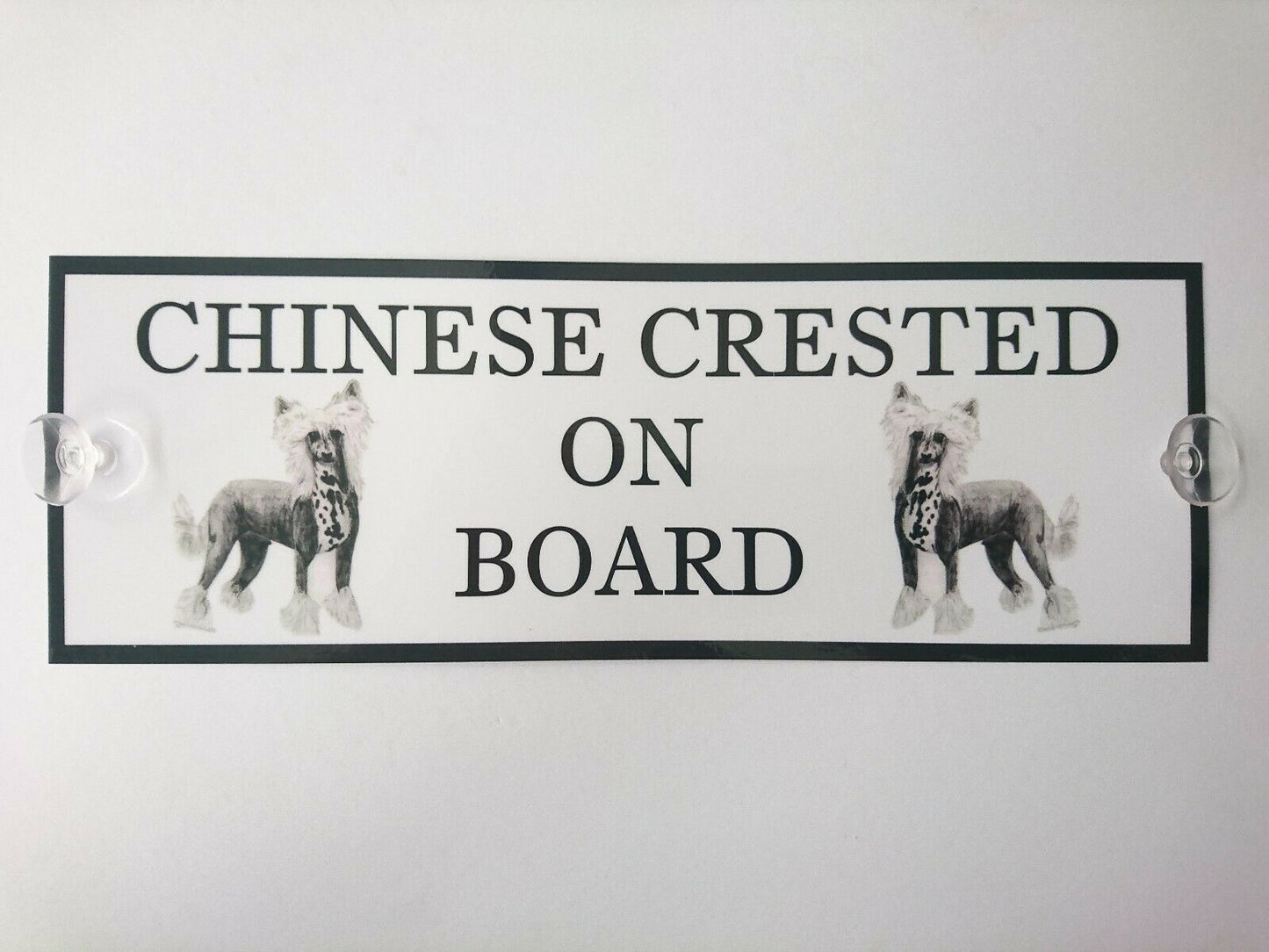 Chinese Crested On Board Car Sign