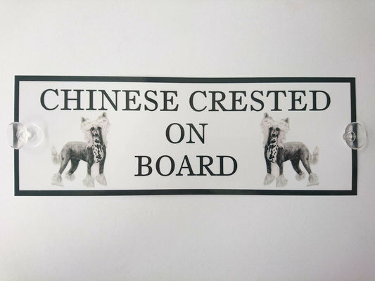 Chinese Crested On Board Car Sign