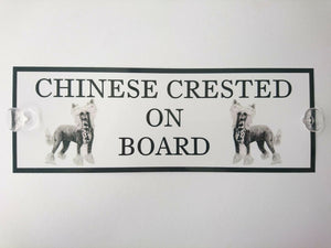 Chinese Crested On Board Car Sign