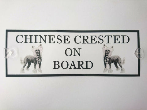 Chinese Crested On Board Car Sign