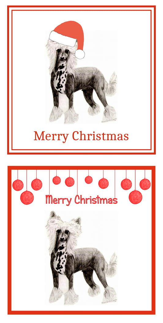 Chinese Crested Christmas Cards Pack of 6