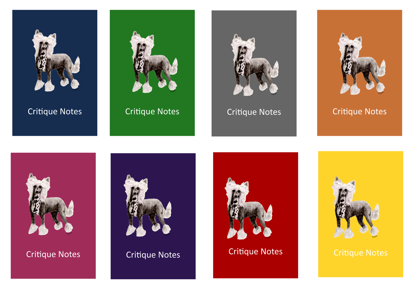Chinese Crested Dog Show Judging Critique Notes Book A5