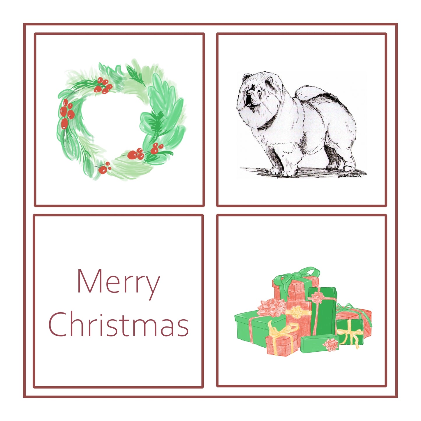 Chow Chow Christmas Card Choice of 3
