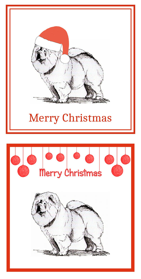 Chow Chow Christmas Cards Pack of 6