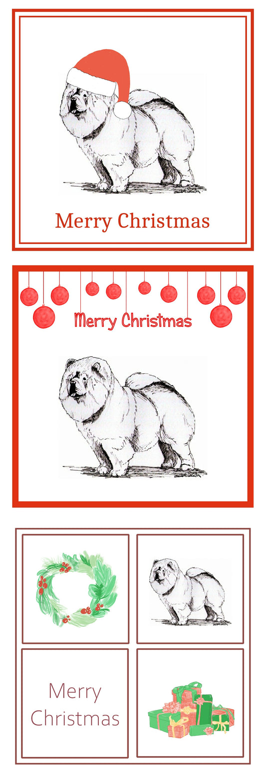 Chow Chow Christmas Card Choice of 3