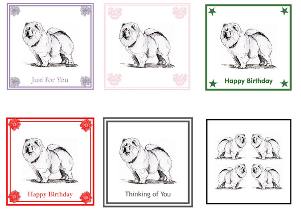 Chow Chow Greeting Card Choice of 6 Designs BIRTHDAY, THINKING OF YOU, BLANK