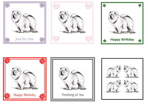 Chow Chow Greeting Card Choice of 6 Designs BIRTHDAY, THINKING OF YOU, BLANK