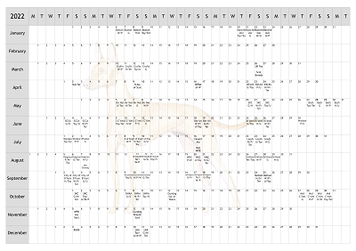 Cirnecco dell'Etna Dog Show 2022 Year Planner A4