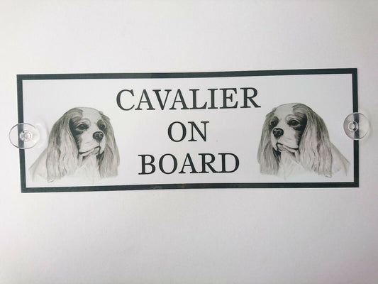 Cavalier King Charles Spaniel On Board Car Sign