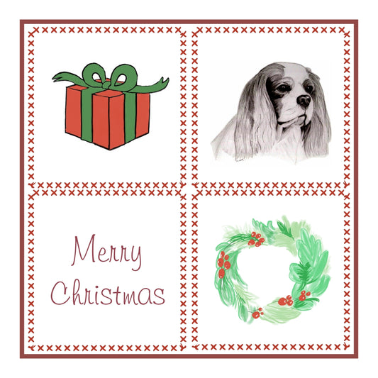 Cavalier King Charles Spaniel Christmas Cards Pack of 4
