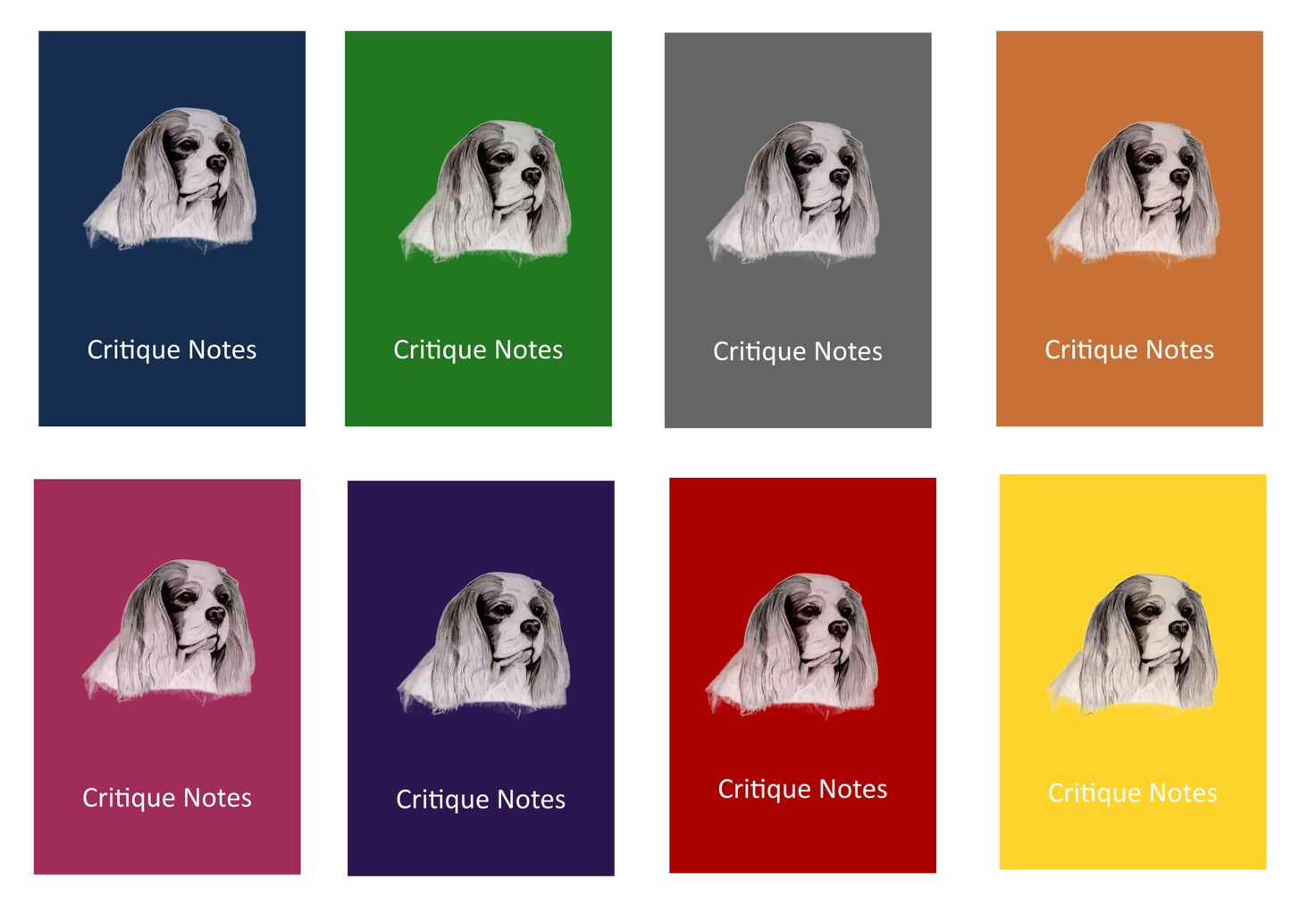 Cavalier King Charles Spaniel CKCS Dog Show Judging Critique Notes Book A5