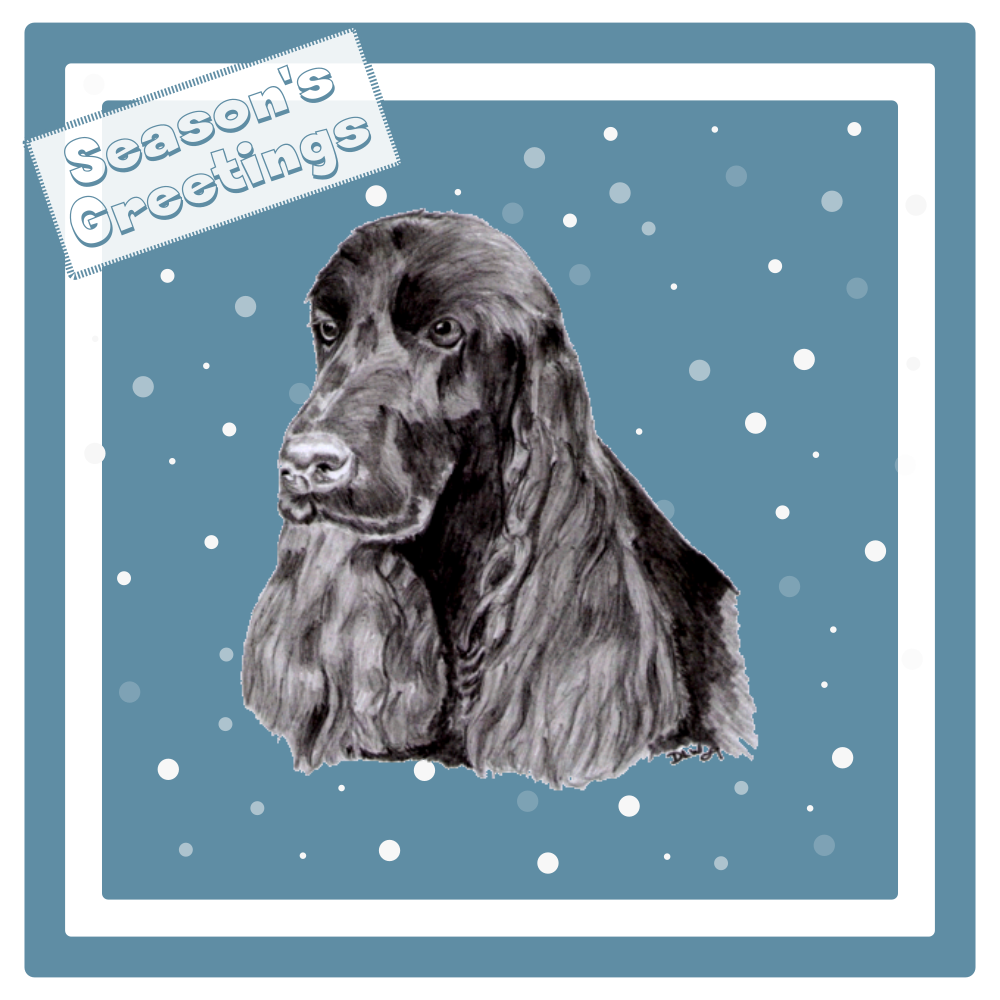 Cocker Spaniel Christmas Card Choice of 3 Card Designs Single or Multi Pack