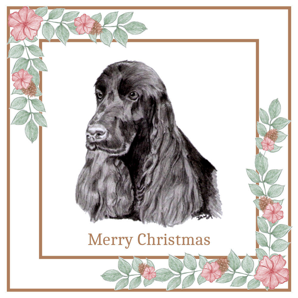 Cocker Spaniel Christmas Card Choice of 3 Card Designs Single or Multi Pack