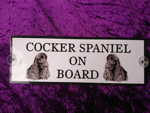 Cocker Spaniel On Board Car Sign