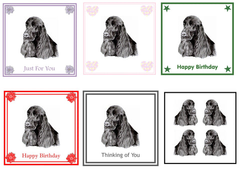 Cocker Spaniel Greeting Card Choice of 6 Designs BIRTHDAY, THINKING OF YOU, BLANK