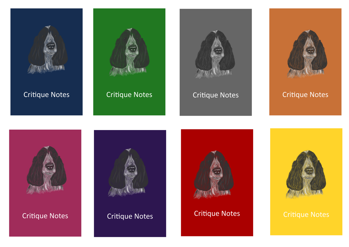 Blue Roan Cocker Spaniel Dog Show Judging Critique Notes Book A5