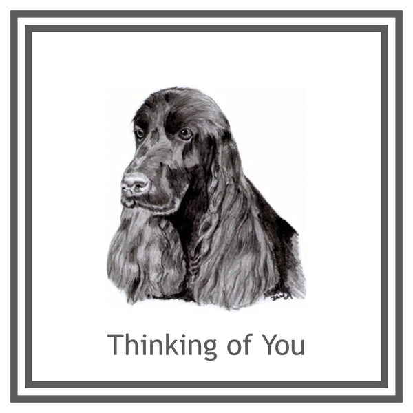 Cocker Spaniel Greeting Card Choice of 6 Designs BIRTHDAY, THINKING OF YOU, BLANK