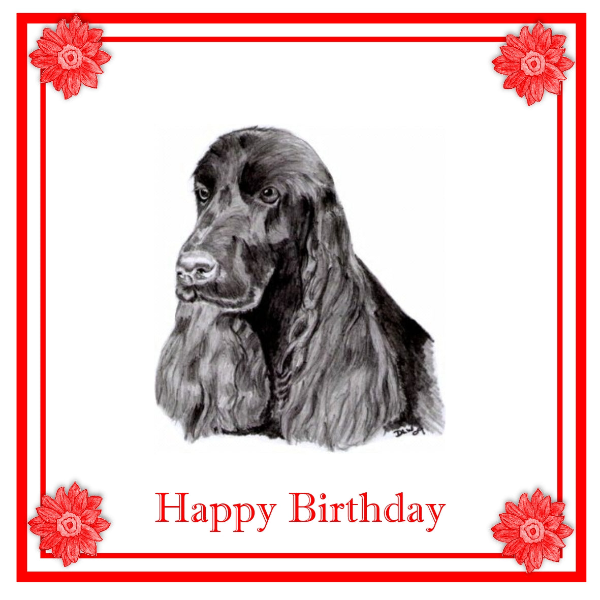 Cocker Spaniel Greeting Card Choice of 6 Designs BIRTHDAY, THINKING OF YOU, BLANK