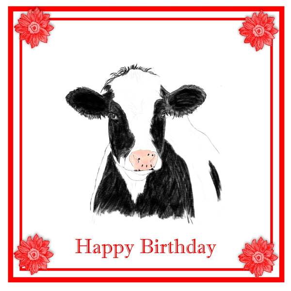 Cow Greeting Card Choice of 6 Designs BIRTHDAY, THINKING OF YOU, BLANK