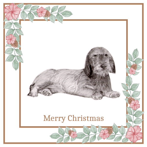 W/H Dachshund Christmas Card Choice of 3 Card Designs Single or Multi Pack