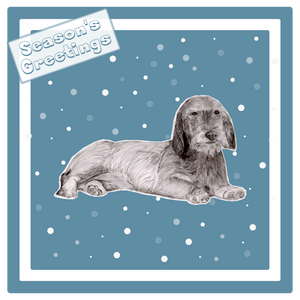 W/H Dachshund Christmas Card Choice of 3 Card Designs Single or Multi Pack