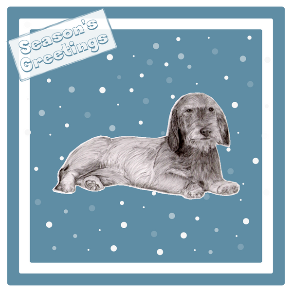 W/H Dachshund Christmas Card Choice of 3 Card Designs Single or Multi Pack