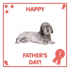 W/H Dachshund Father's Day Card PERSONALISATION AVAILABLE