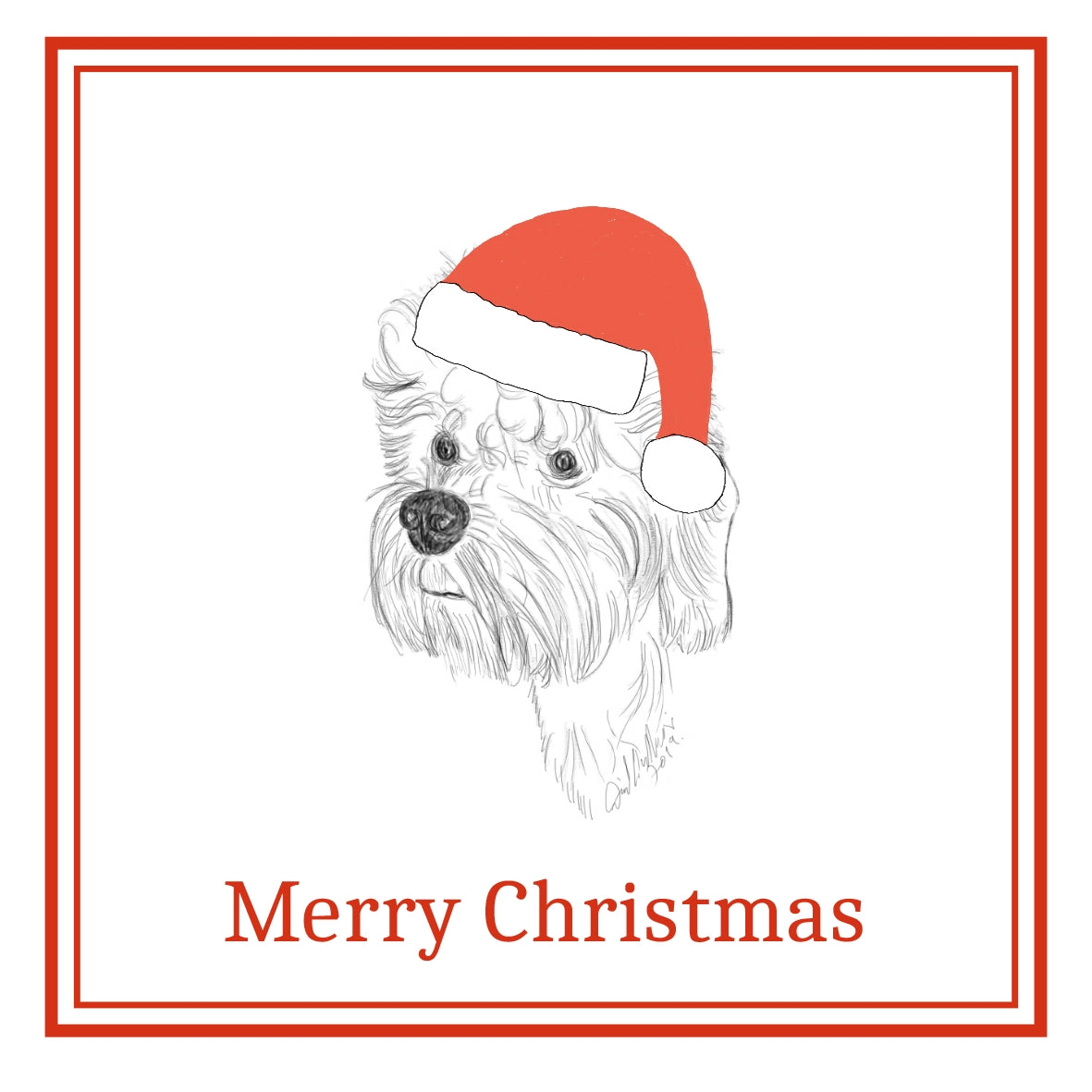 Dandie Dinmont Terrier Christmas Cards Pack of 6