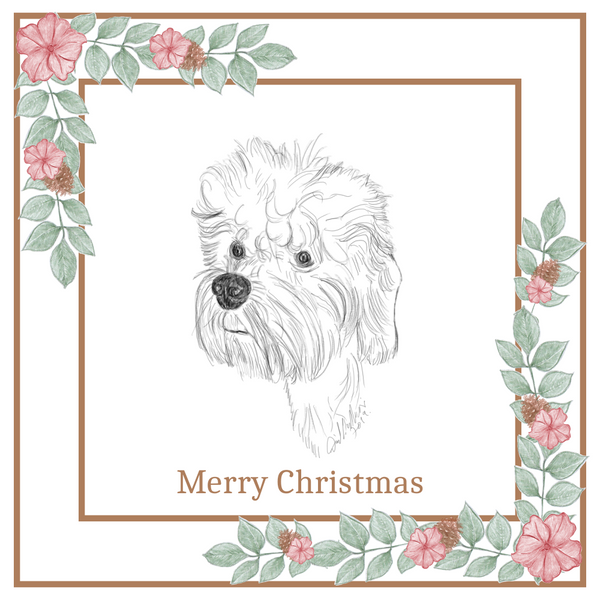 Dandie Dinmont Terrier Christmas Card Choice of 3 Card Designs Single or Multi Pack