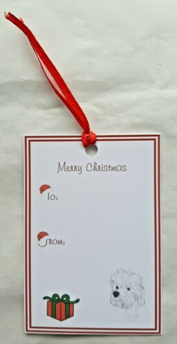 Dandie Dinmont Terrier Christmas Gift Tags Pack of 8