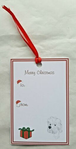 Dandie Dinmont Terrier Christmas Gift Tags Pack of 8