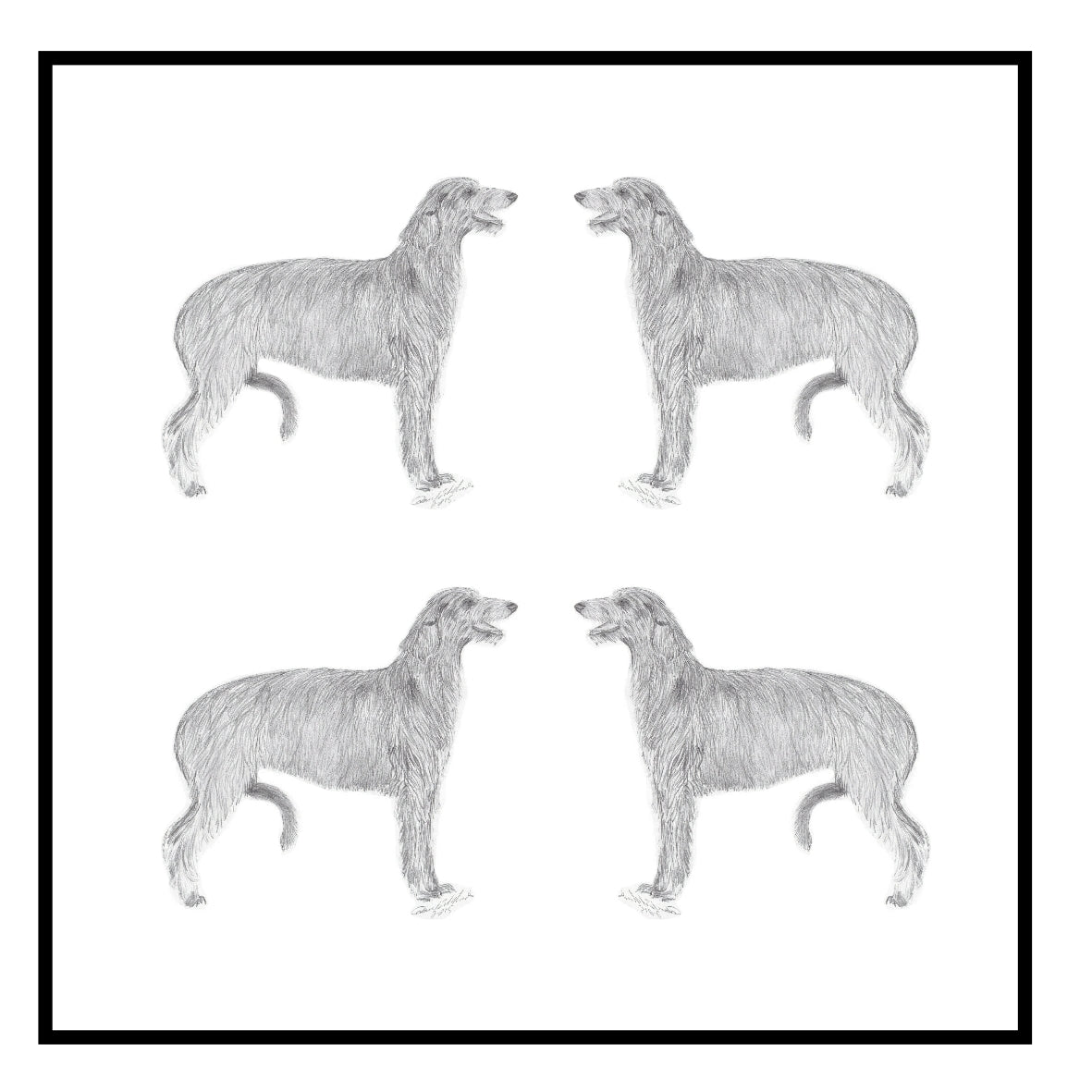 Deerhound Greeting Card Choice of 6 Designs BIRTHDAY, THINKING OF YOU, BLANK