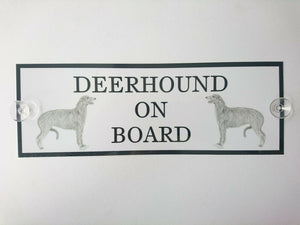 Deerhound On Board Car Sign