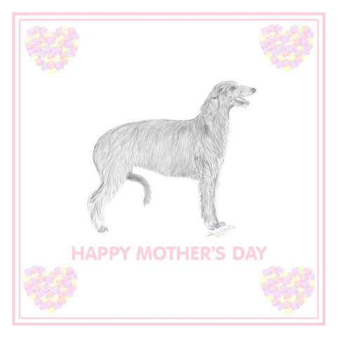 Deerhound Mother's Day Card PERSONALISATION AVAILABLE