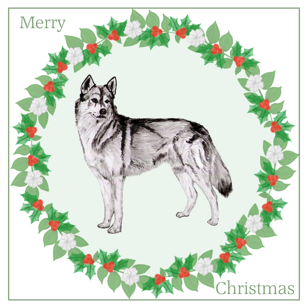 Siberian Husky Christmas Card Choice of 3 Card Designs Single or Multi Pack