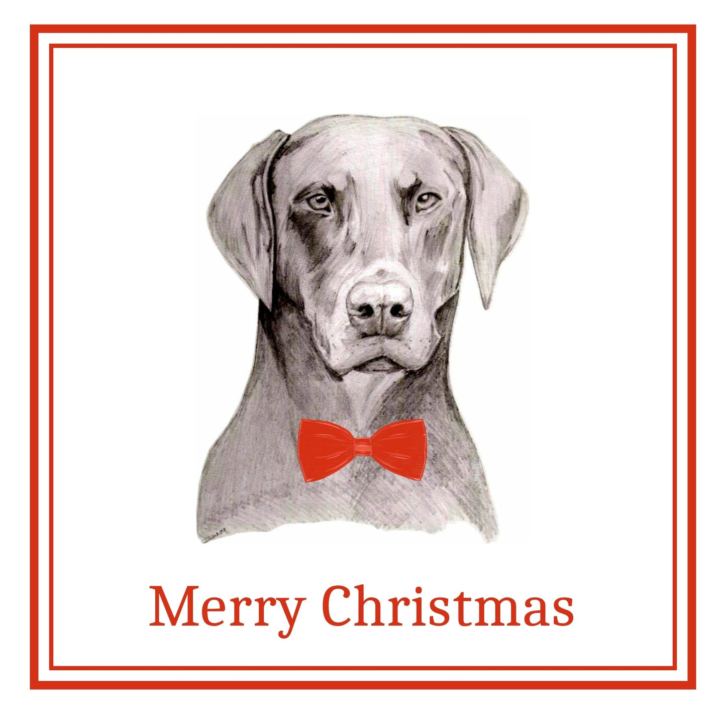 Dobermann Christmas Card Choice of 3