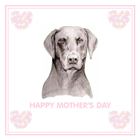 Dobermann Mother's Day Card PERSONALISATION AVAILABLE