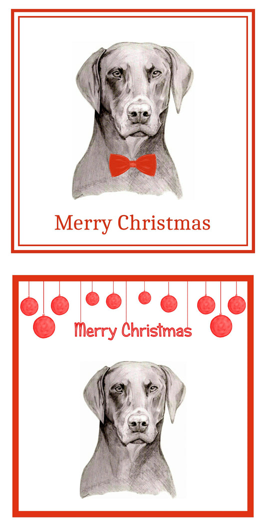Dobermann Christmas Cards Pack of 6