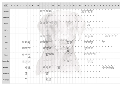 Doberman Dog Show 2022 Year Planner A4