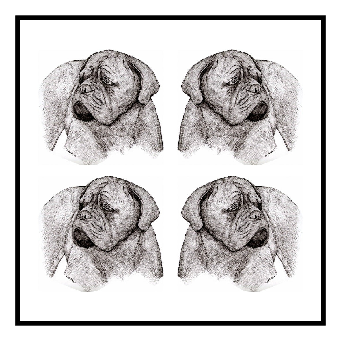Dogue de Bordeaux Greeting Card Choice of 6 Designs BIRTHDAY, THINKING OF YOU, BLANK