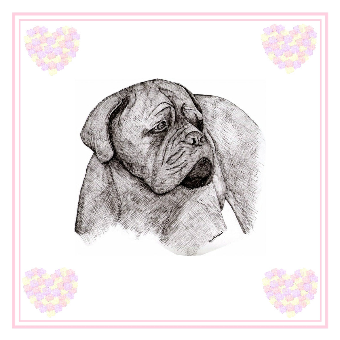 Dogue de Bordeaux Greeting Card Choice of 6 Designs BIRTHDAY, THINKING OF YOU, BLANK