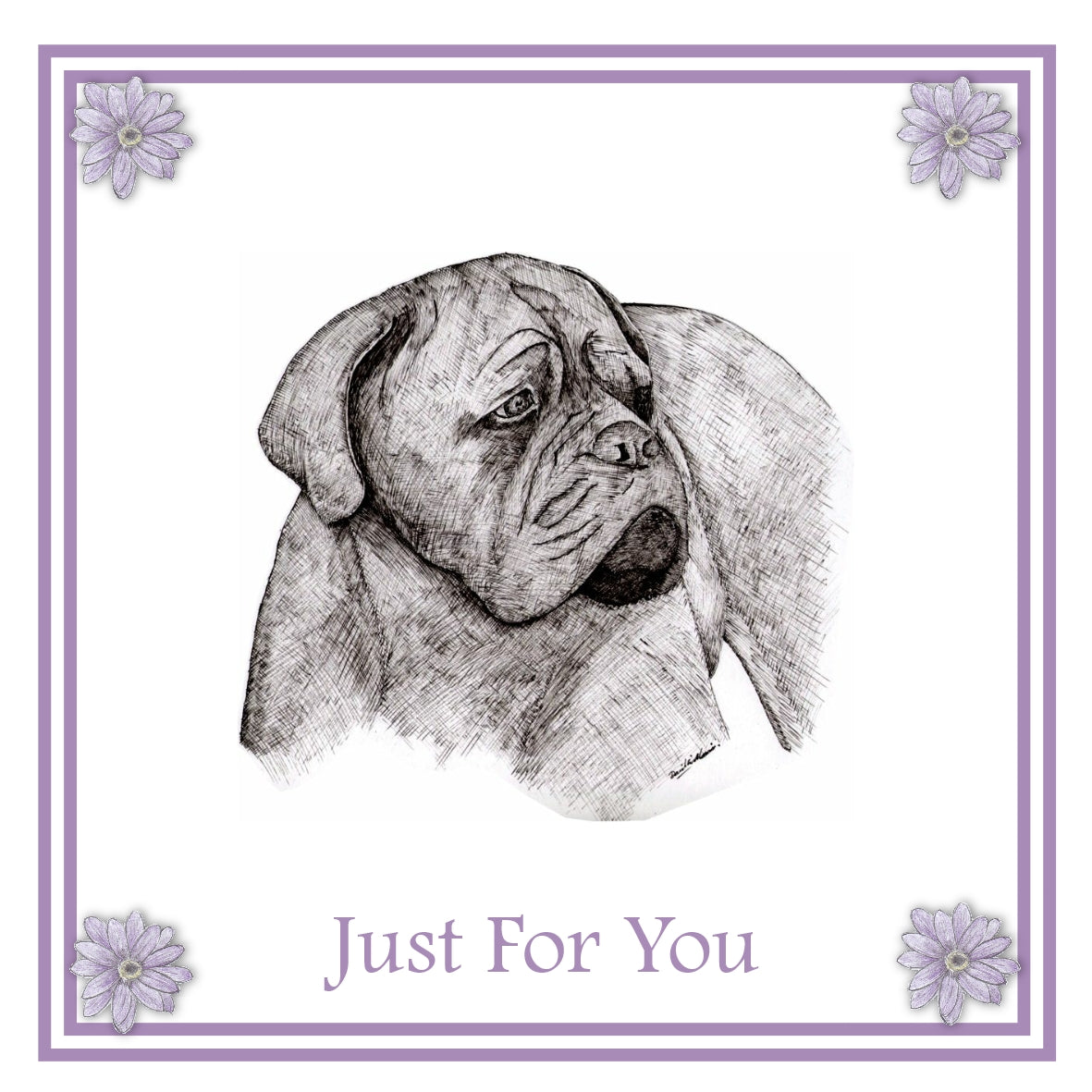 Dogue de Bordeaux Greeting Card Choice of 6 Designs BIRTHDAY, THINKING OF YOU, BLANK