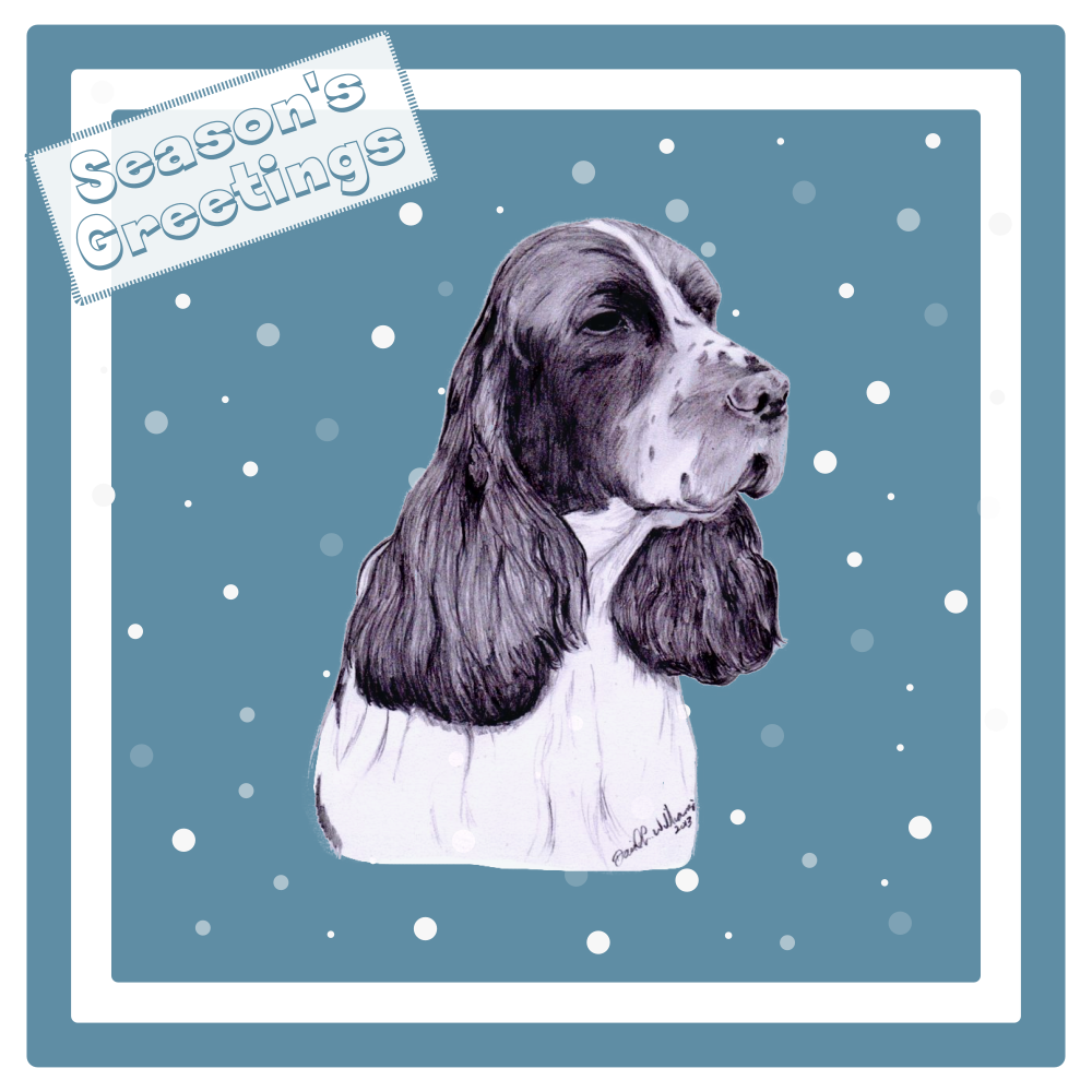 English Springer Spaniel ESS Christmas Card Choice of 3 Card Designs Single or Multi Pack