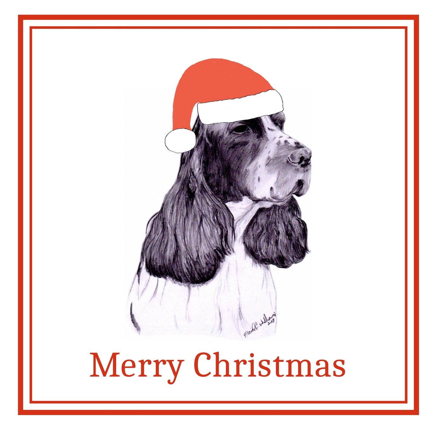 English Springer Spaniel Christmas Card Choice of 3