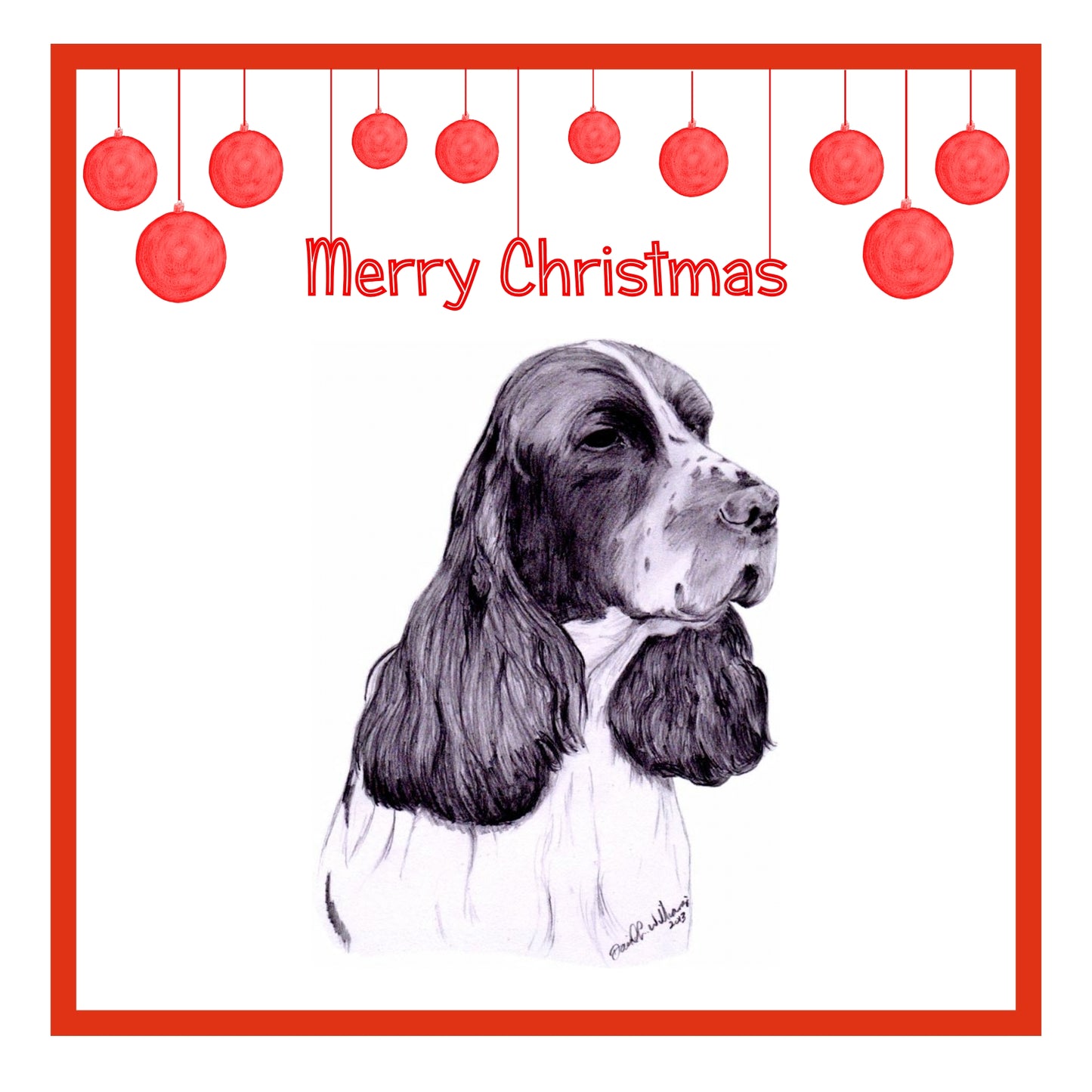 English Springer Spaniel Christmas Cards Pack of 6