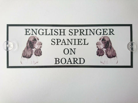 English Springer Spaniel On Board Car Sign