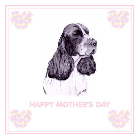 English Springer Spaniel Mother's Day Card PERSONALISATION AVAILABLE