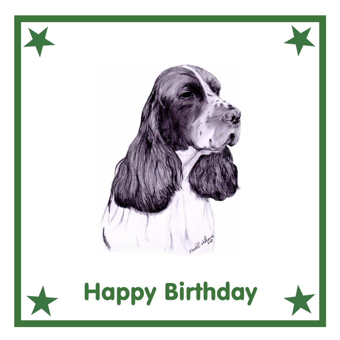 English Springer Spaniel Greeting Card Choice of 6 Designs BIRTHDAY, THINKING OF YOU, BLANK