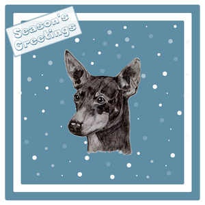 English Toy Terrier ETT Christmas Card Choice of 3 Card Designs Single or Multi Pack