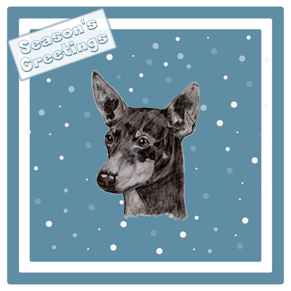 English Toy Terrier ETT Christmas Card Choice of 3 Card Designs Single or Multi Pack